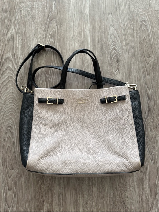 kate spade Handbags - kate spade Two-Tone Pebbled Leather Shoulder Bag - Black & Cream